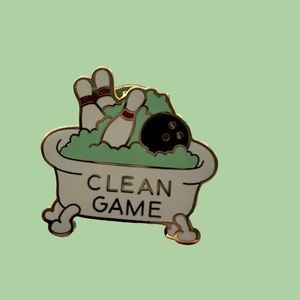 “Clean Game”  Bowling Enamel Pin